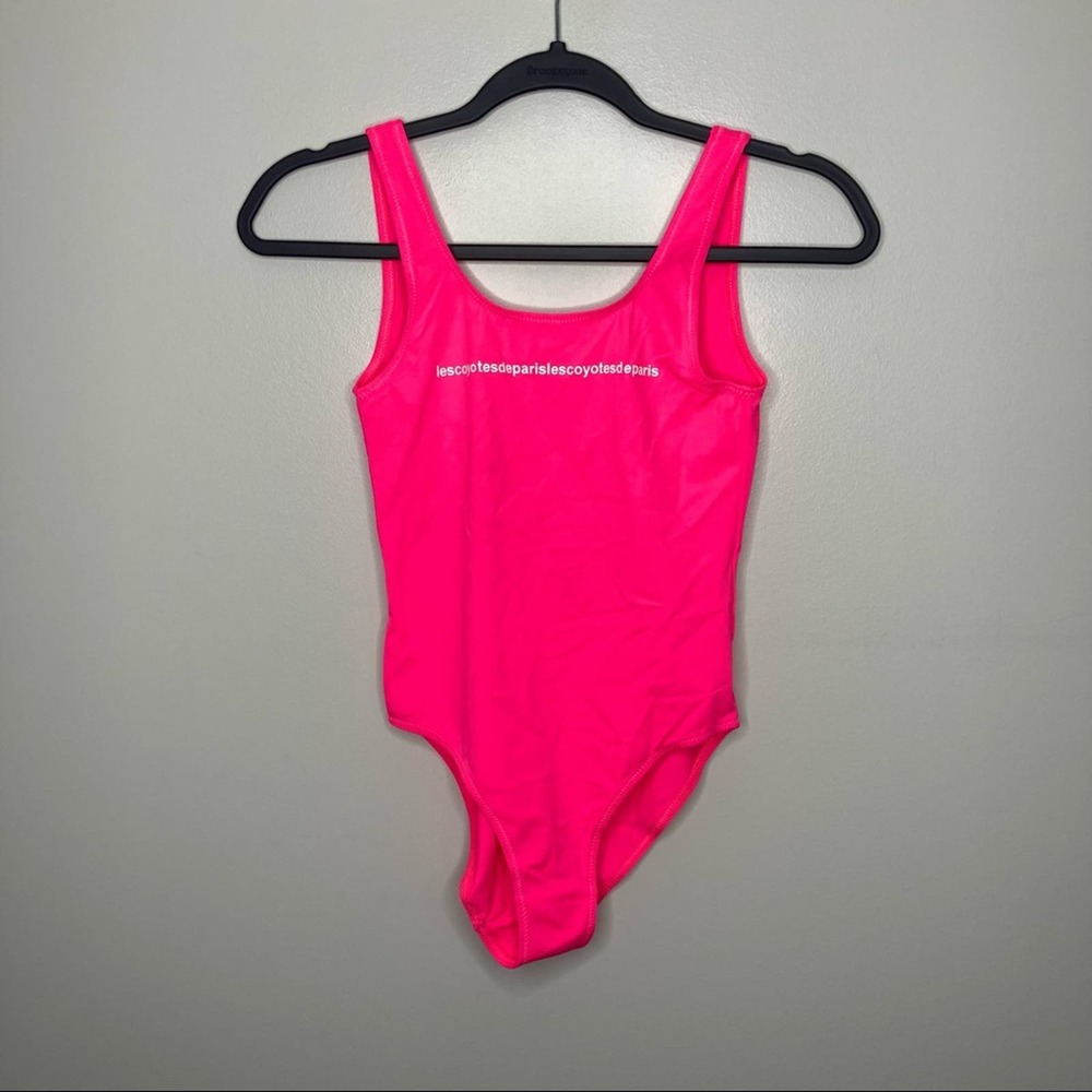 NWT LES COYOTES DE PARIS Lily One Piece Neon Pink Swimsuit 8